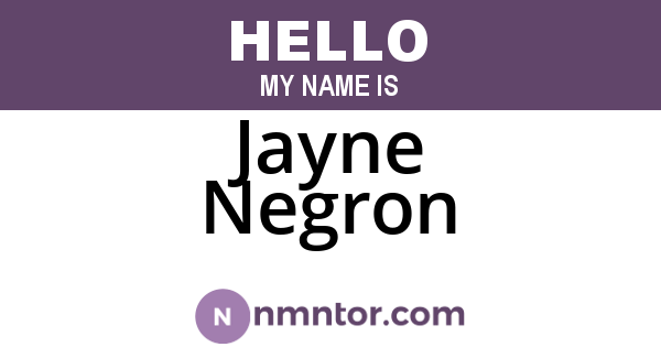 Jayne Negron