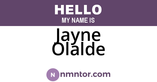 Jayne Olalde