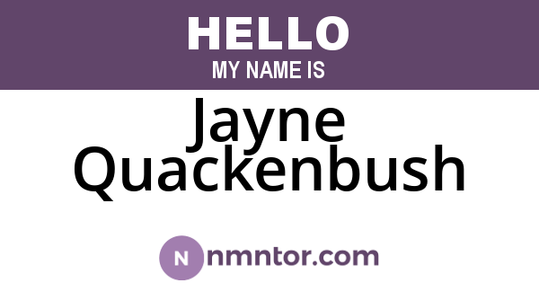 Jayne Quackenbush