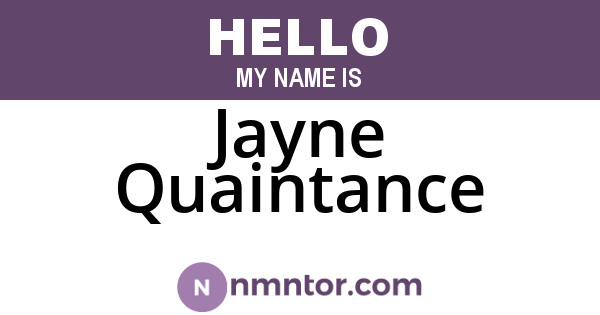 Jayne Quaintance