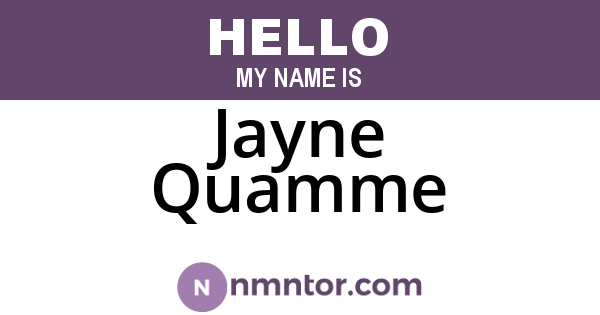 Jayne Quamme