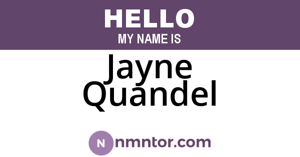 Jayne Quandel