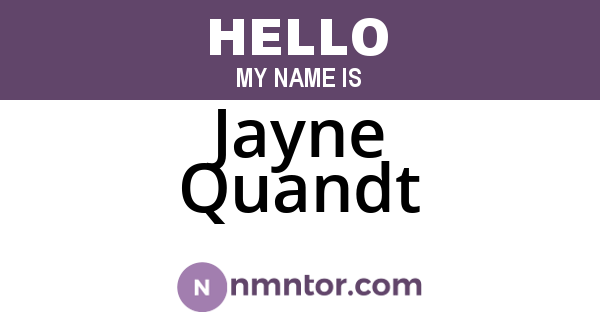 Jayne Quandt