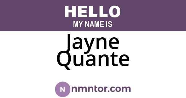 Jayne Quante