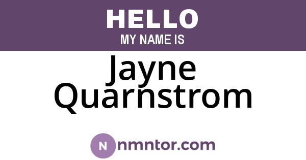 Jayne Quarnstrom