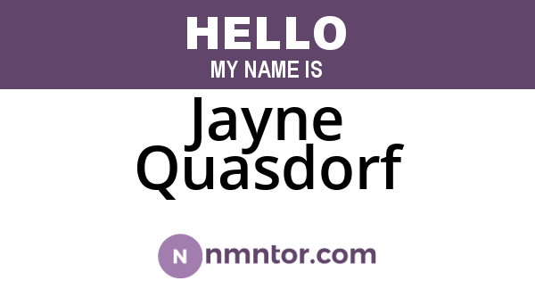 Jayne Quasdorf