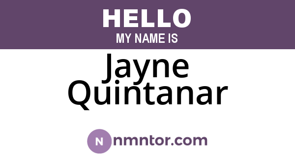 Jayne Quintanar