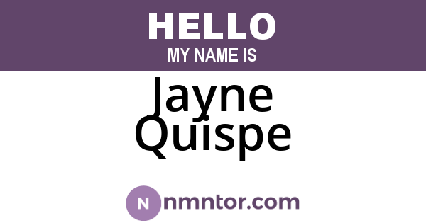 Jayne Quispe