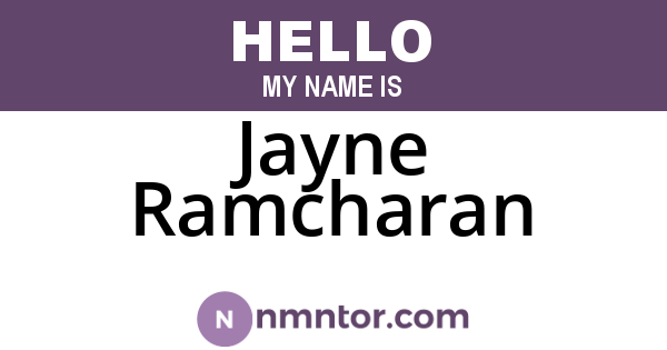 Jayne Ramcharan