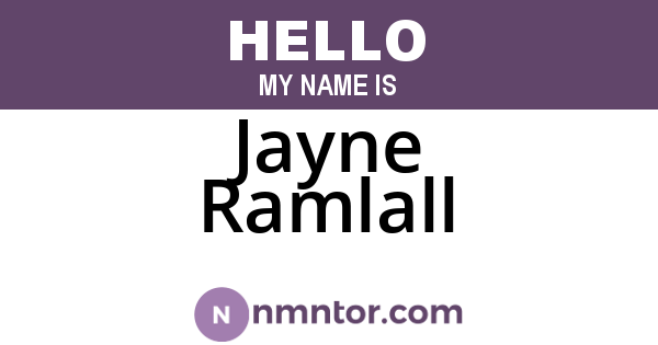 Jayne Ramlall
