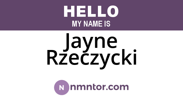 Jayne Rzeczycki