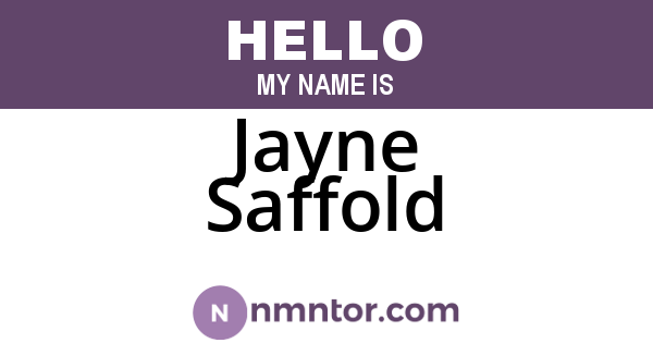 Jayne Saffold