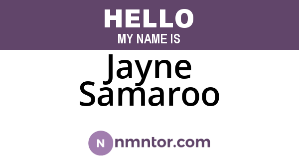 Jayne Samaroo