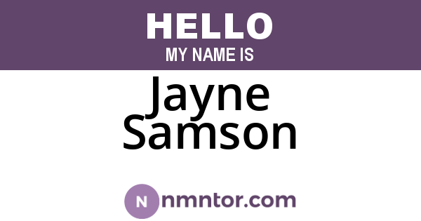 Jayne Samson