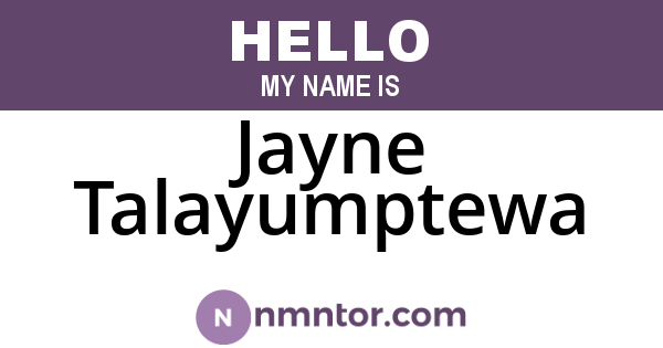 Jayne Talayumptewa