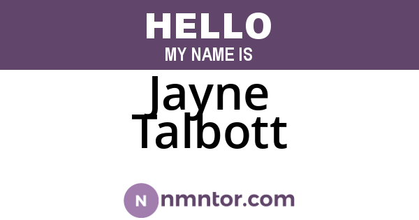 Jayne Talbott
