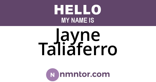 Jayne Taliaferro