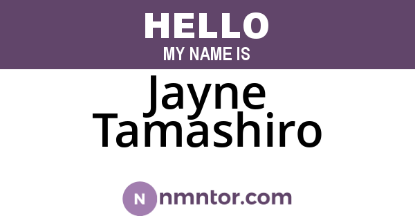 Jayne Tamashiro