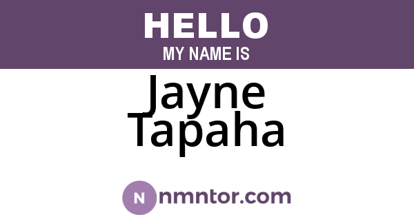 Jayne Tapaha