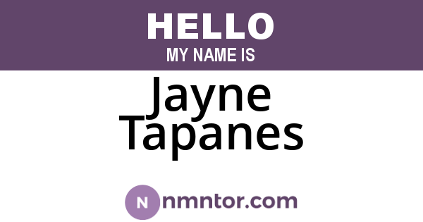 Jayne Tapanes