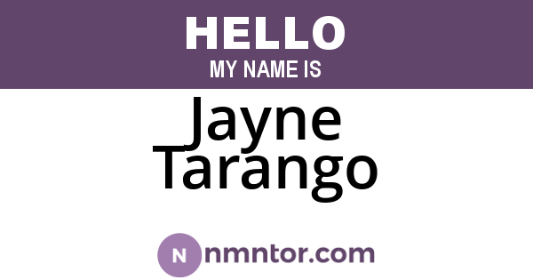 Jayne Tarango