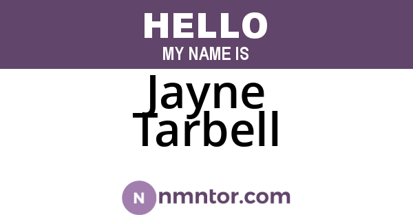 Jayne Tarbell