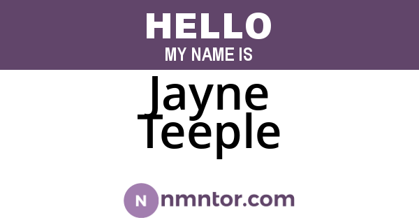 Jayne Teeple