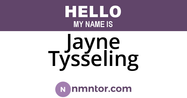 Jayne Tysseling