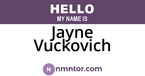 Jayne Vuckovich
