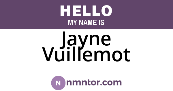 Jayne Vuillemot