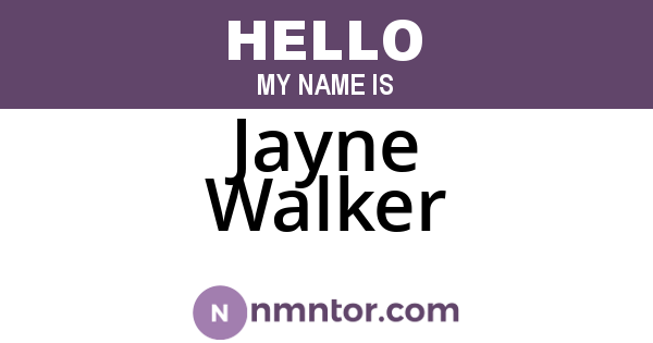 Jayne Walker