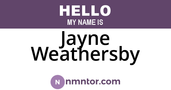 Jayne Weathersby