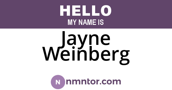 Jayne Weinberg