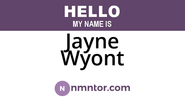 Jayne Wyont
