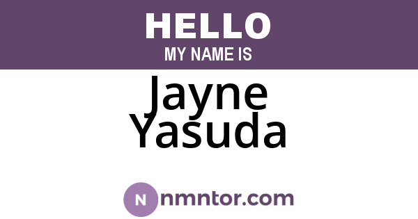 Jayne Yasuda
