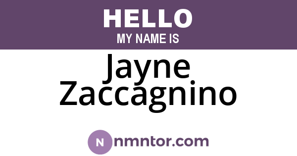 Jayne Zaccagnino