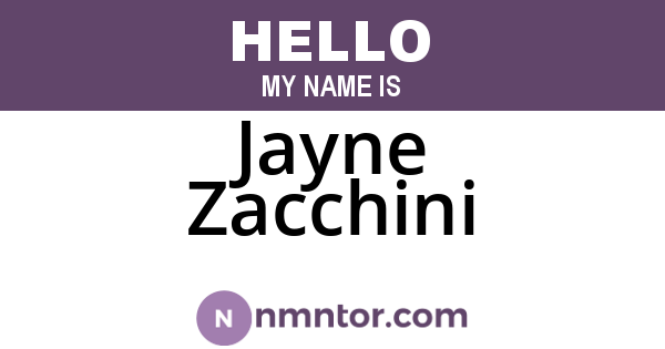 Jayne Zacchini