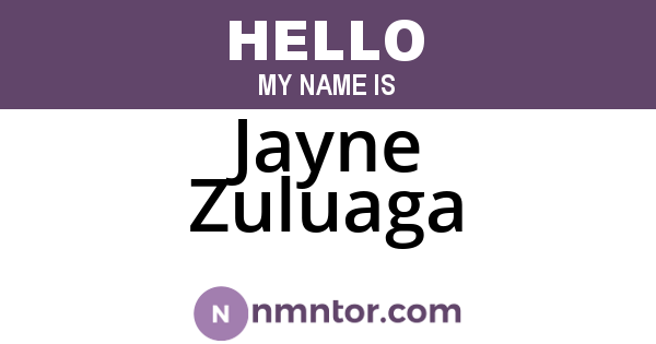 Jayne Zuluaga