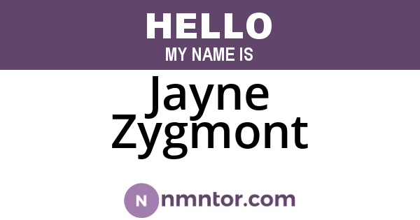 Jayne Zygmont