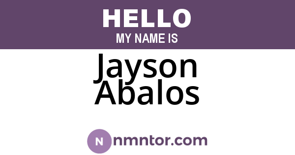 Jayson Abalos