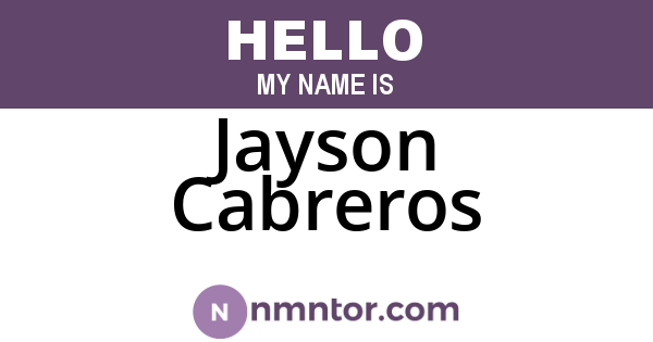 Jayson Cabreros