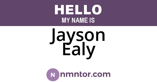 Jayson Ealy