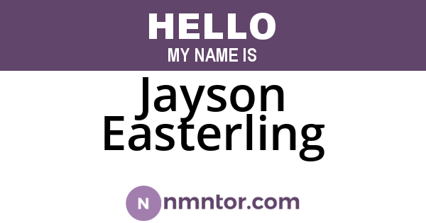 Jayson Easterling