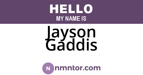 Jayson Gaddis