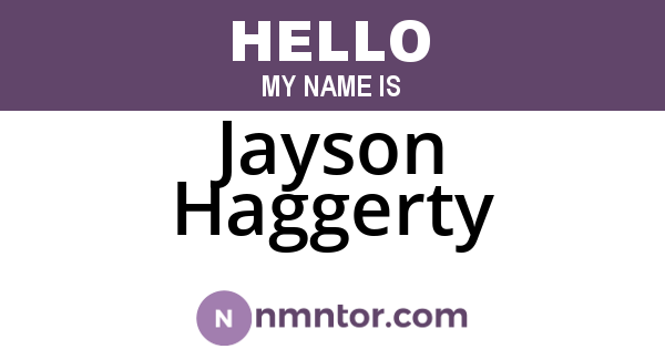 Jayson Haggerty