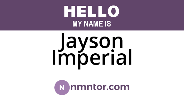 Jayson Imperial