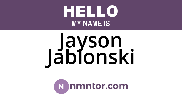 Jayson Jablonski