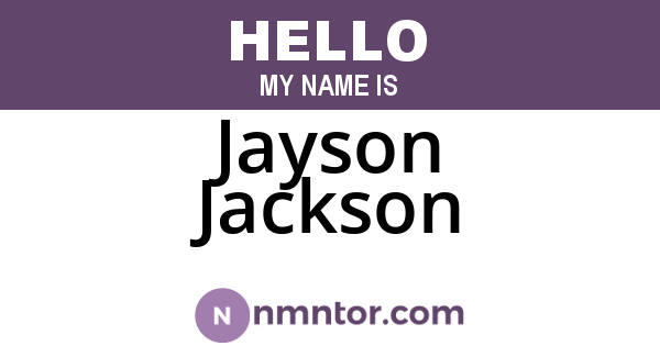 Jayson Jackson