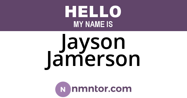 Jayson Jamerson