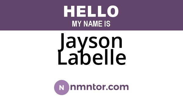 Jayson Labelle